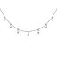 Collar con pequeños colgantes en motivos de rombo de plata